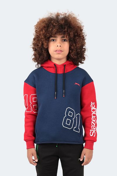 Slazenger Djuro Unisex Kids Sweatshirt Navy Blue / Red