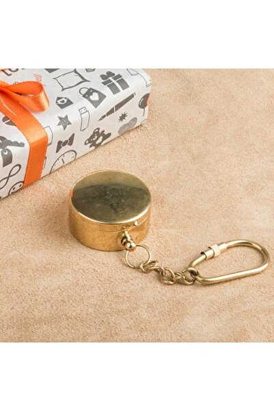 hediyeconcepti Pirinç Pusula Anahtarlık