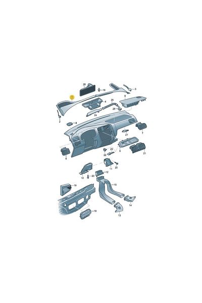 gkl Vw Polo Windshield Deflector 2009-2014 6r1819415c