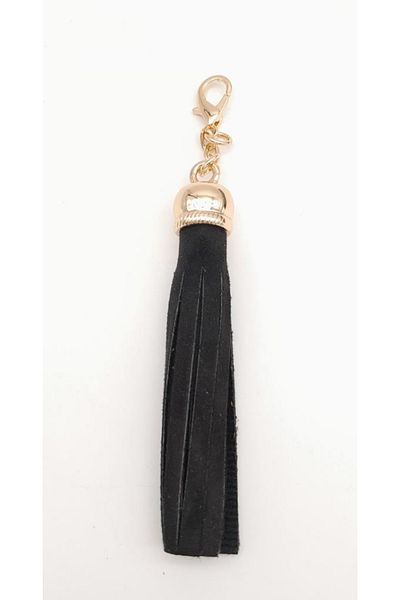 angel çanta aksesuar Suede Nubuck Leather Sleeve Tassel Μαύρο ανοιχτόχρωμο μεταλλικό