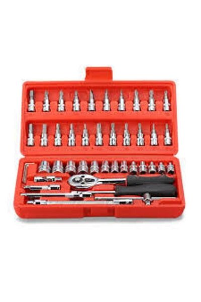 MOONSHOP 46 Pieces 1-4 Socket and Torque Set