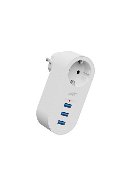 MF PRODUCT Jettpower 0672 3 Usb'li Akım Korumalı Priz - Beyaz