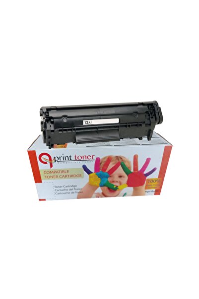 QPRiNT Hp 12a Q2612a Fx10 Muadil Toner 1010 1012 1015 1018 1020 1022 3015 3020 M100 M1319 Lbp2900 Lbp3000