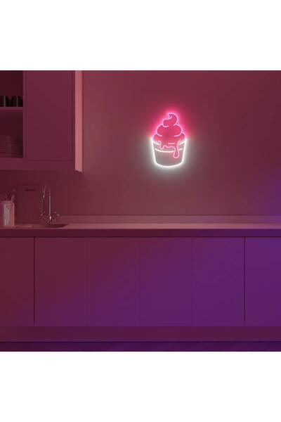 dekoraven Dondurma Neon Tabela Neon Yazı Dekoratif Aydınlatma Ve Gece Lambası