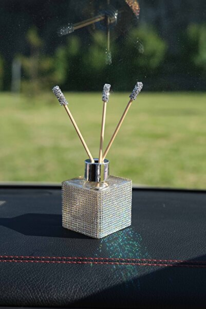 TASARIM ARABAM ATİKE ELİF AKIN Yaldızlı Kare Taşlı Kavanoz Koku