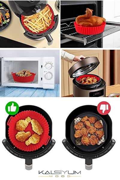 Kalsiyum Mood Silikon Pişirme Kalıbı - Hava Fritözü Kalıbı -airfryer Aksesuar - Tüm Airfryer'lara Uyumlu Airfryer