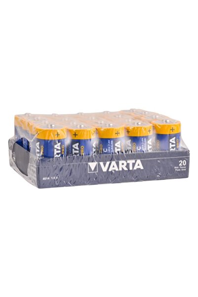 Varta 4014 Endüstriyel Pro Alkalin C Size Orta Boy Pil 20li