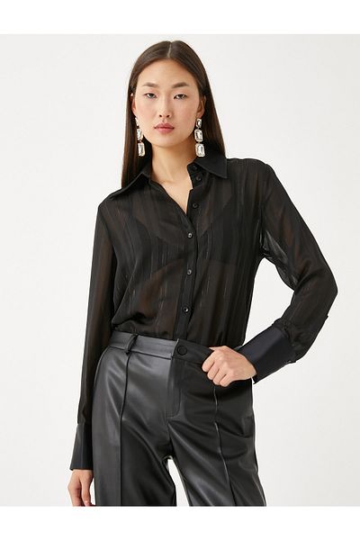 Koton Long Sleeve Chiffon Shirt