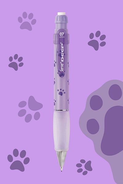 Serve Versatil Pencil (mechanical Pencil) Deep 0.7 Mm Lavender Dog Paw