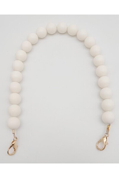 angel çanta aksesuar 40 εκ. Ματ Λευκό 1,5 εκ. Λαβή με γάντζο με χάντρες από ε...