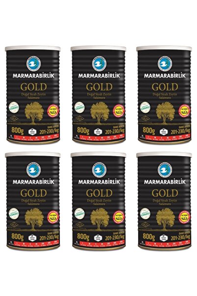 MarmaraBirlik 201-230 Gold Xl Zeytin 201-230 Adet Sayısı , 6 X 800gr Salamura.