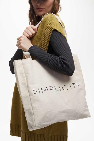 Manuka Τυπωμένη τσάντα τσάντας καμβάς με Gusseted Simplicity