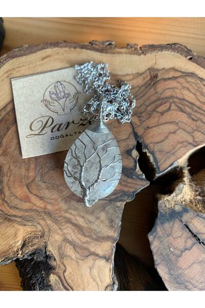 parze doğaltaş كريستال كوارتز شجرة الحياة قلادة