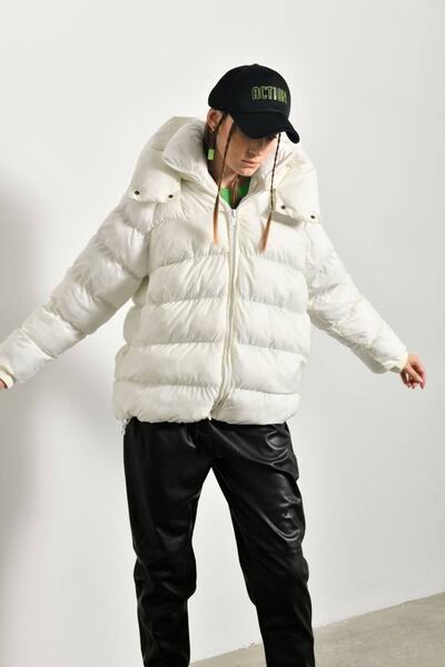 ARL MODA Kadın Kışlık Astarlı Kapüşonlu Kalın Mont