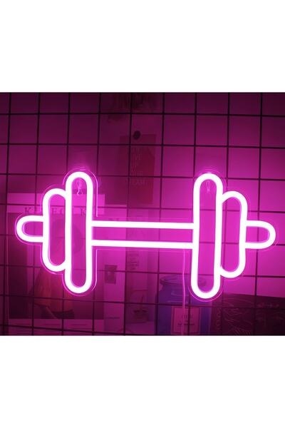 PANTER Dambıl Spor Salonu Duvar Süsü Neon Tabela Gece Lambası