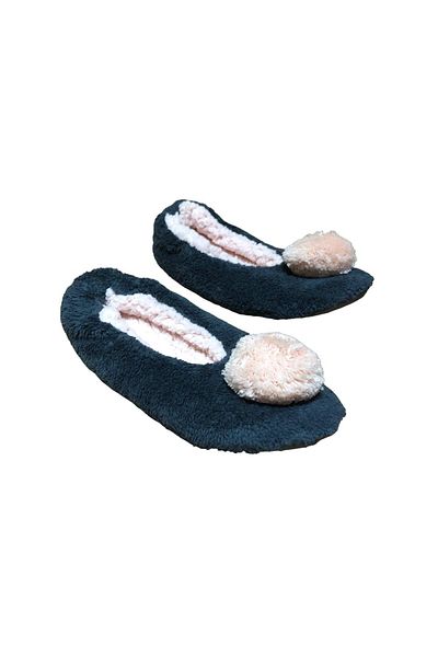Esco Sesa Pom-pom Home Booties-çetik- Gri- Femei