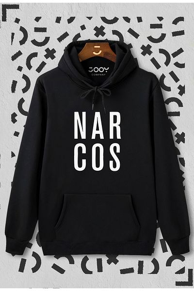 Jooy Company Hanorac negru cu glugă cu imprimeu Narcos