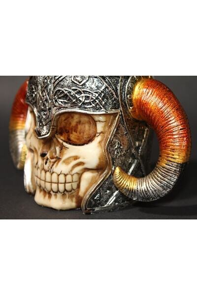 Genel Markalar Kuru Kafa Iskelet Viking Kupa Bardak Kabartmalı 380 Ml Boynuzl...