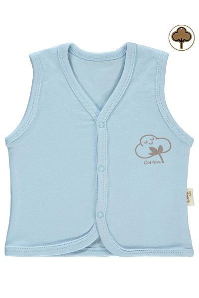Civil Baby Baby Organic Vest 0-12 Months Blue
