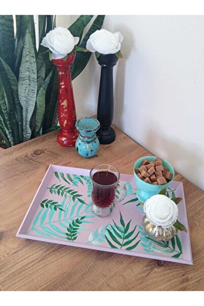 ASLI Hand Painted Wooden Tea, Coffee, Promise Engagement Decorative Serving P...