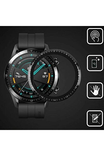 teknosepetim Huawei Watch Gt 2 46mm 3d Ekran Koruyucu Full Kaplama Pc+pmma Hd