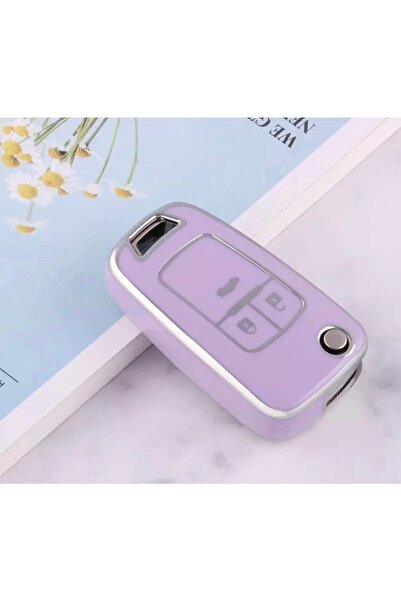 AYZ GARAGE Husă pentru chei Chevrolet-opel Tpu Material Liliac (3 chei)