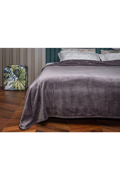 MEYHOME Pătură dublă Wellsoft (ANTRACIT) 200x220 Cm.