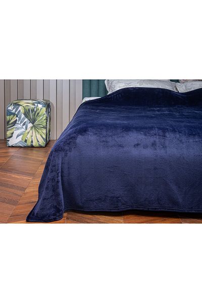MEYHOME Double Wellsoft Blanket (DARK BLUE) 200x220 Cm