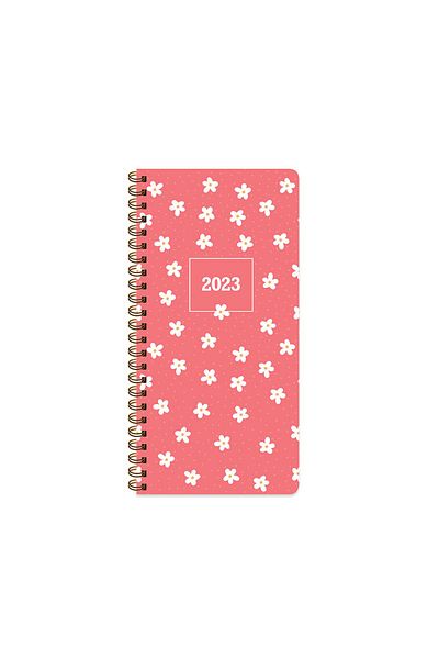 KESKİN COLOR Джобен седмичен дневник със спирала 2023, размер 8x16, Little Daisy, 830042-99