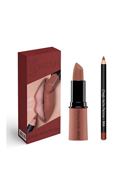 diego dalla palma Lip Contour Kit Lipstick 504 + Dudak Kalemi 504 - Sweet Gia...