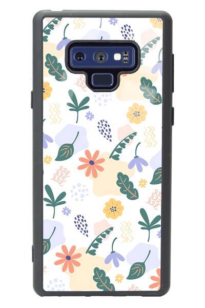 Spoyi Samsung Note 9 Minik Çiçekler Tasarımlı Glossy Telefon Kılıfı