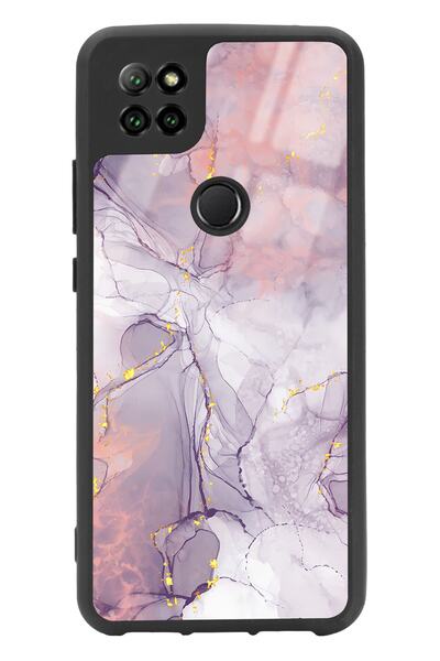 Spoyi Casper E30 Fuşya Mermer Tasarımlı Glossy Telefon Kılıfı