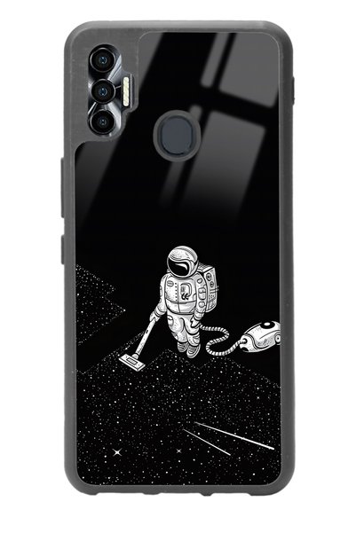 Spoyi غلاف هاتف لامع بتصميم رائد الفضاء تاتيانا لهاتف Tecno Spark 7 Pro