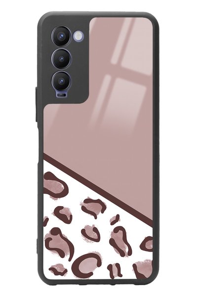 Spoyi Tecno Camon 18 Coffee Leopard Design Glossy Phone Case