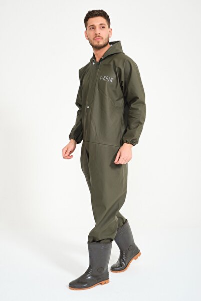 T Rain Чоловічий водонепроникний комбінезон з ПВХ хакі для хлопчика