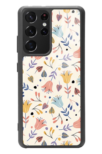 Spoyi Samsung S-21 Ultra White Glossy Phone Case with Bindan Design