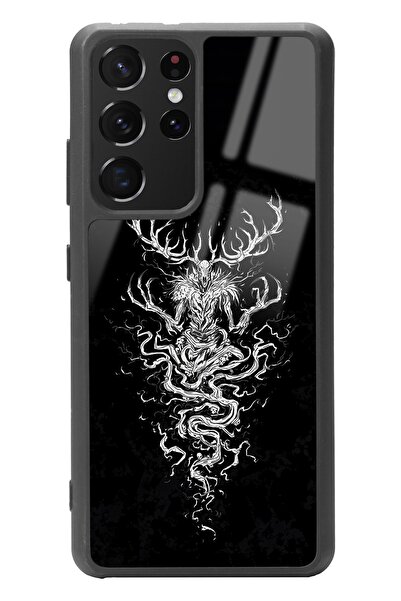 Spoyi Samsung S-21 Ultra Witcher 3 Deer Tasarımlı Glossy Telefon Kılıfı