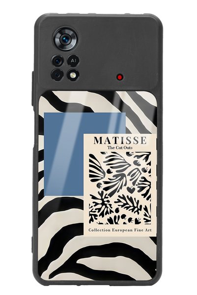 Spoyi حافظة هاتف لامعة بتصميم Poco X4 Pro Zebra Matiss