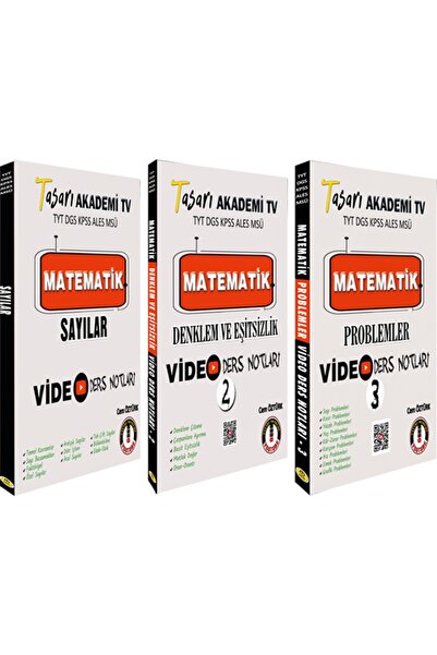 Tasarı Yayıncılık DGS -ALES Sayısal Video Ders Notları Seti (3 Kitap)