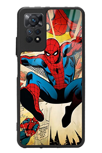 Spoyi Xiaomi Redmi Note 11 Pro Spider-man Örümcek Adam Tasarımlı Glossy Telefon Kılıfı