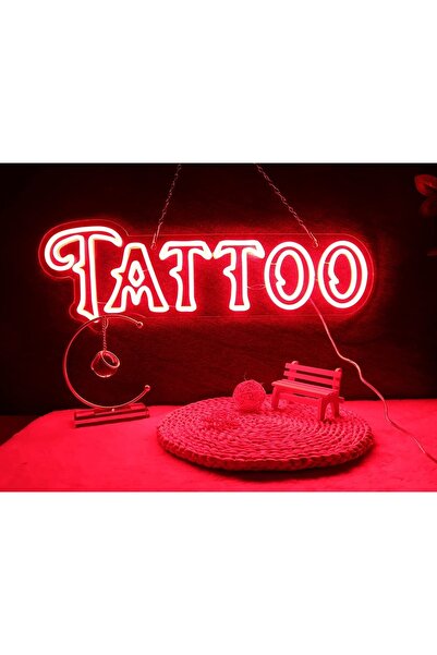 dekoraven Tattoo-dövme Neon Tabela Neon Yazı Dekoratif Aydınlatma