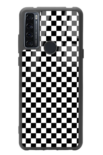 Spoyi Tcl 20 Se Checkered Design Glossy Phone Case