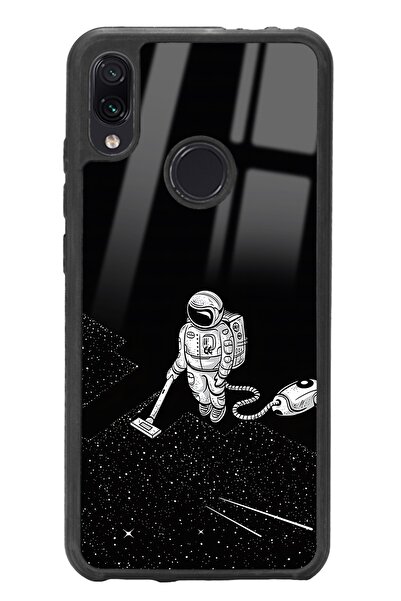Spoyi Xiaomi Redmi Note 7 Astronot Tatiana Tasarımlı Glossy Telefon Kılıfı