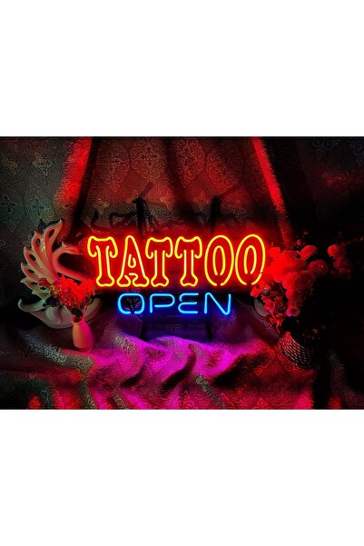 dekoraven Tatto-dövme Neon Tabela Neon Yazı Dekoratif Aydınlatma