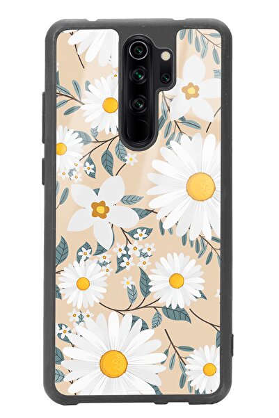 Spoyi Xiaomi Redmi Note 8 Pro Büyük Papatya Tasarımlı Glossy Telefon Kılıfı