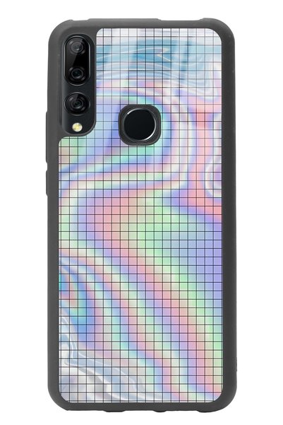 Spoyi Huawei Y9 Prime Neon Checkerboard Design Glossy Phone Case