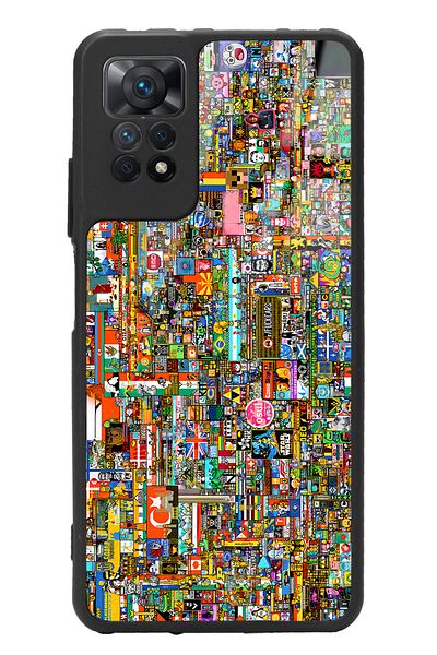 Spoyi حافظة هاتف لامعة لهاتف Xiaomi Redmi Note 11 Pro R/place بتصميم تذكاري