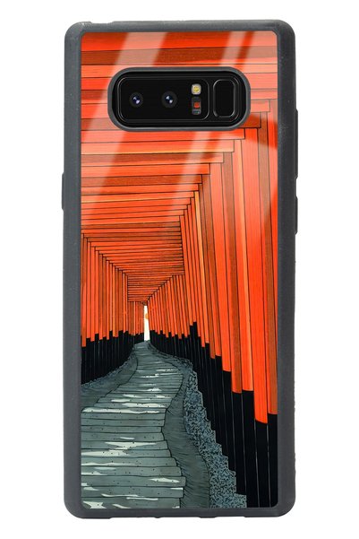 Spoyi Samsung Note 8 Glossy Phone Case with Pastel Windows Design