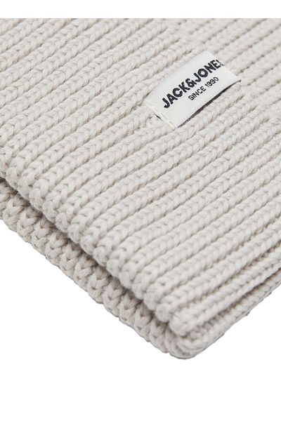Jack & Jones Men's Beige Beret - 12193386 _Jacbrink Model Beanie Ln