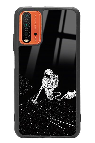 Spoyi Xiaomi Redmi 9t Astronot Tatiana Tasarımlı Glossy Telefon Kılıfı